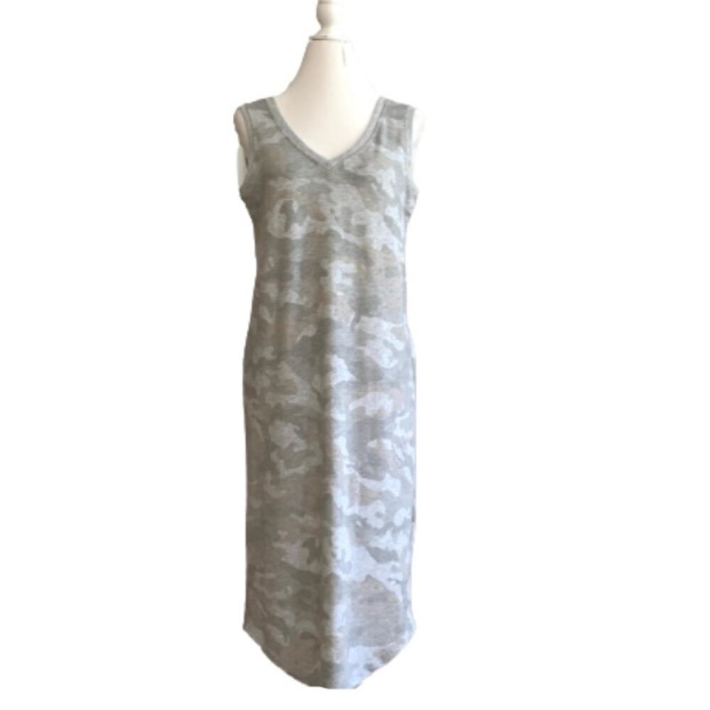 Jane & Delancey Tank Dress Camo Sleeveless V-Neck Soft Dress Small NEW